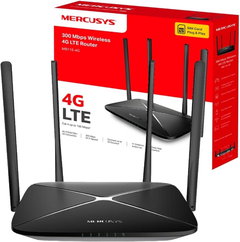 Mercusys MB115-4G 4G LTE router for budget home internet