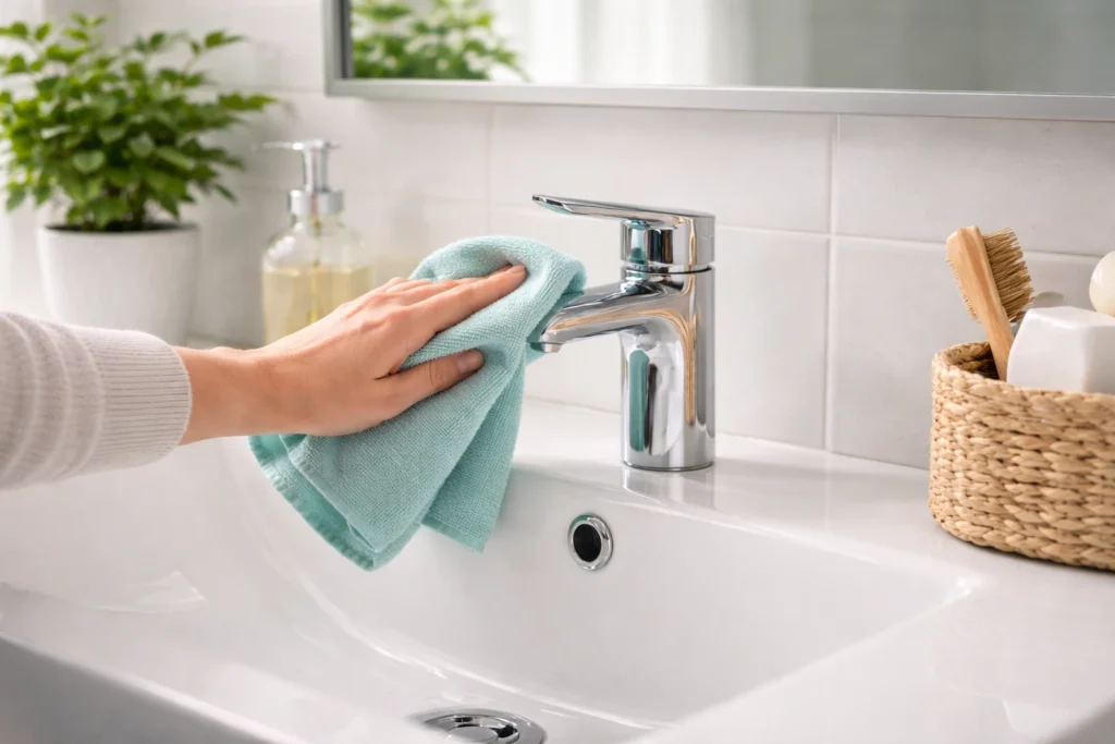 bathroom cleaning routine