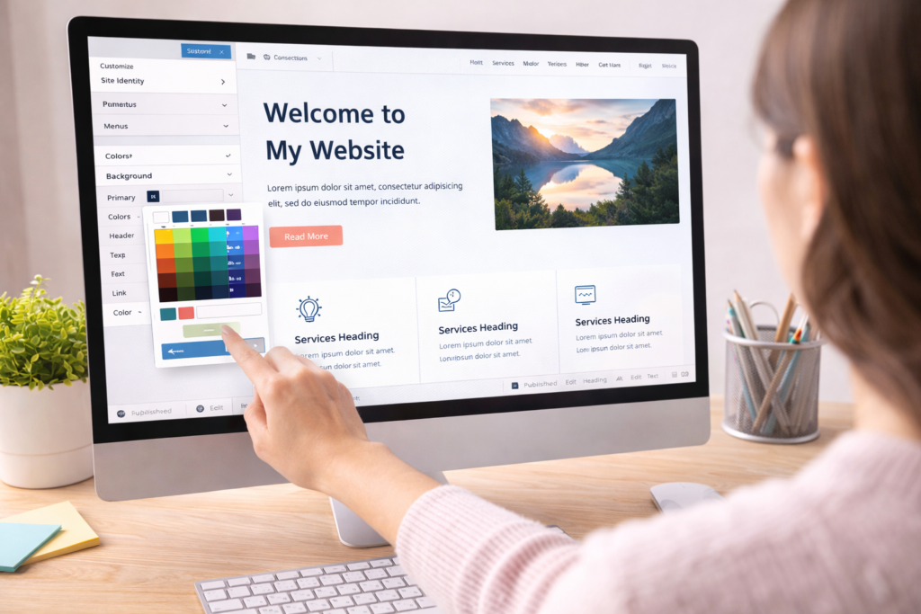 customizing website layout on desktop
