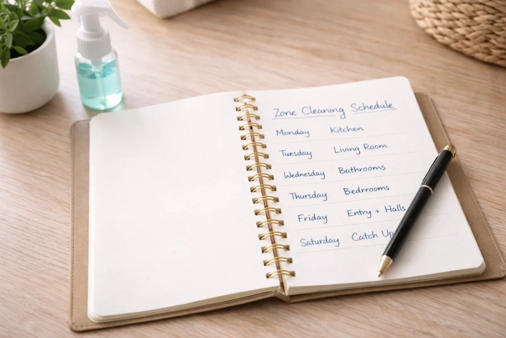 zone cleaning schedule